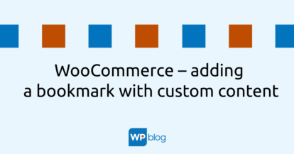 WooCommerce - adding bookmark with custom content